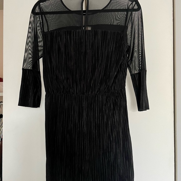Black Holiday Dress w/ Sheer Detail SIZE S - Picture 2 of 3